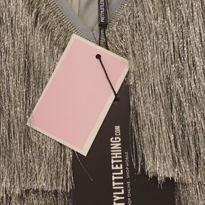 New never worn silver tassel dress from PLT!